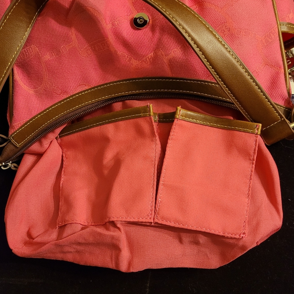 Vintage Ralph Lauren Chaps Milano Dark Pink Equestrian Buckle Purse New With Tag - Picture 16 of 16